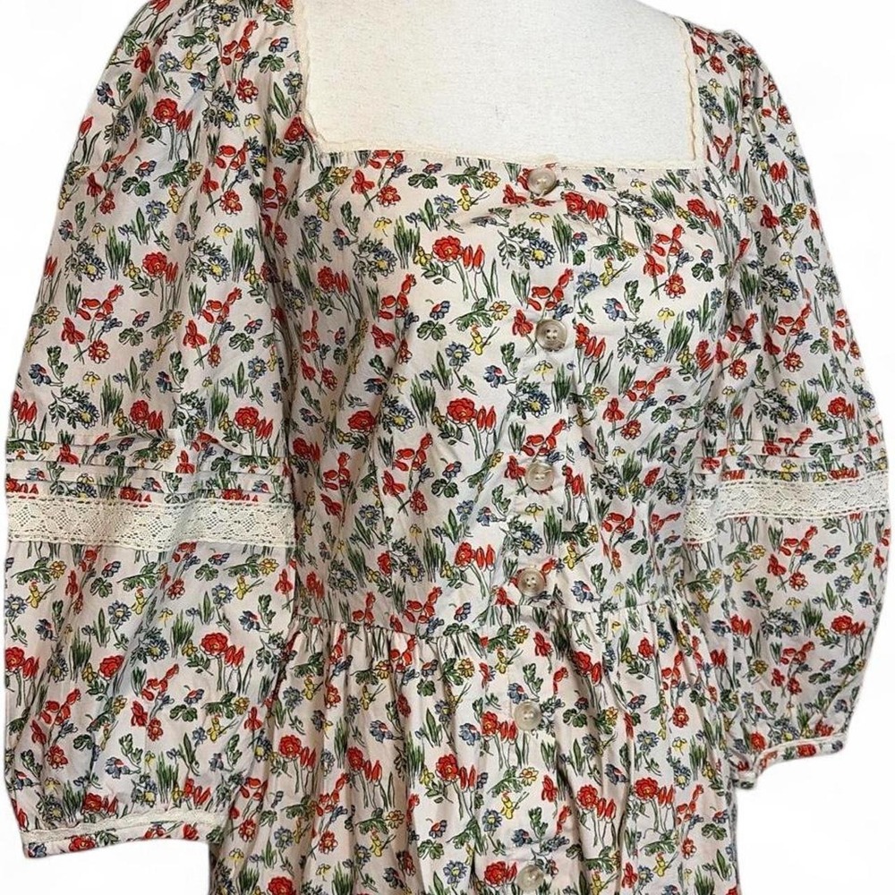 NWT Meadows Ixora Floral Prairie Dress. Size 6 - Picture 3 of 8